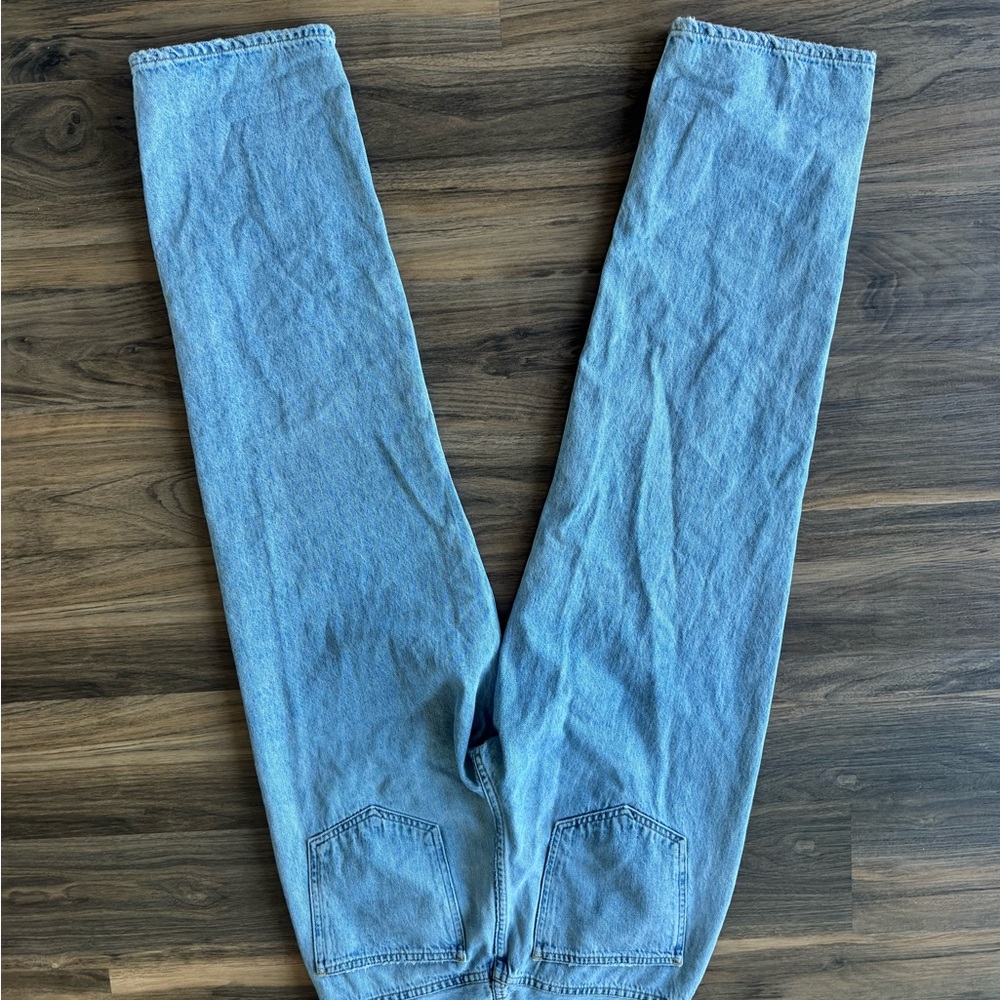 AGOLDE Women's Criss Cross Straight Leg Jeans in Medium Wash Blue Sz 27 - Picture 8 of 10
